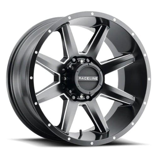 Raceline 954M Stryker 17x8.5 8x165.1 0 ET 125.2 CB Satin Black Milled (954M-78580-00)