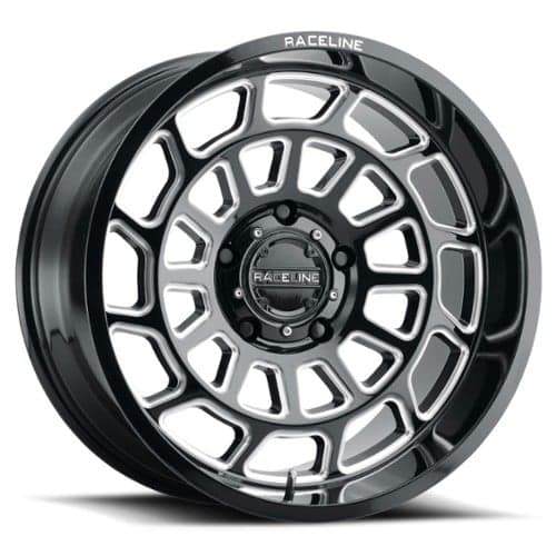 Raceline 955M Warp 20x9 6x135 18 ET 87.1 CB Black w/Milled Spokes (955M-29065+18)