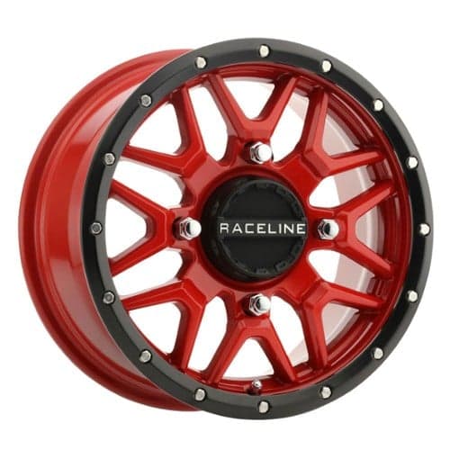 Raceline A94R Krank 14x7 4x137 10 ET 110.2 CB Red/Black Simulated Beadlock (A94R-47037+10)