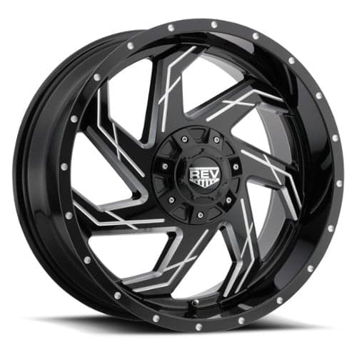 Rev 895 Offroad 17x9 5x127/5x139.7 -12 ET 87 CB Gloss Black / Milled (895M-7903212)