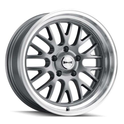 Ridler 607 18x8 5x114.3 0 ET 83.8 CB Gray W/Machined Lip (607-8865G)