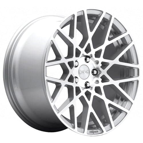 Rotiform BLQ R110 18x8.5 5x112 35 ET 66.5 CB Silver & Machined (R1101885F8+35)