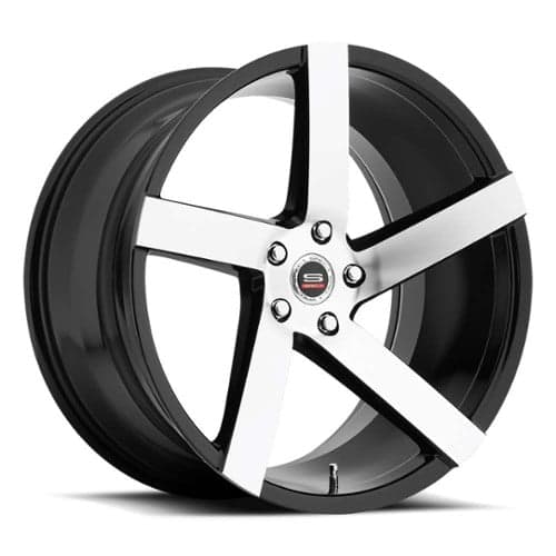 Spec-1 SPM-80 22x9 Blank 5 Lug 15 ET 74.1 CB Gloss Black Machined (SPM8022904015GBM)