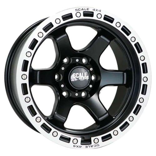 Scale 4x4 S03 17x9 6x139.7 -25 ET 106.3 CB Black Machined (S03-7983-N25-BKMR)