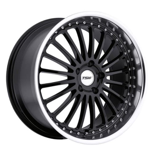 TSW Alloy Silverstone 17x8 5x120 20 ET 76.1 CB Gloss Black W/Mirror Cut Lip (1780SIL205120B76)