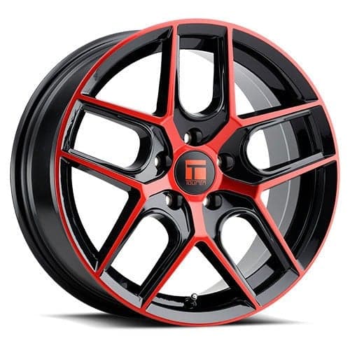 Touren TR79 3279 17x8 5x114.3 35 ET 72.56 CB Gloss Black/Red Tint (3279-7865BRT35)