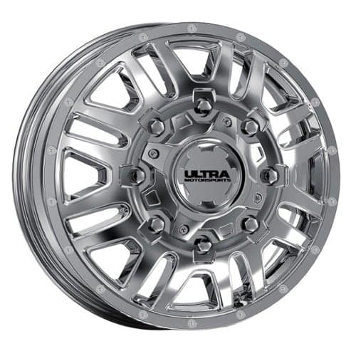 Ultra 003 Hunter Truck Dually Front 17x6.5 8x165.1 129 ET 121.7 CB Chrome (003-7681FC)