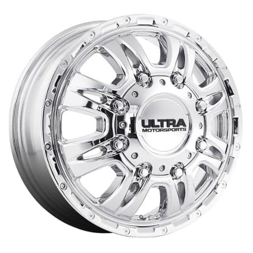 Ultra 049 Predator Dually Front 17x6.5 8x165.1 129 ET 121.7 CB Chrome (049-7681FC)