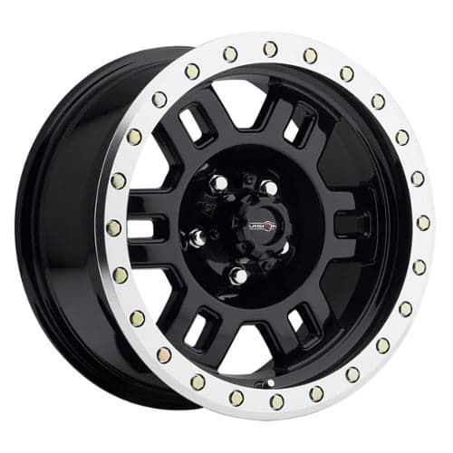 Vision 398 Manx 15x8 5x127 -19 ET 78.1 CB Gloss Black Machined Lip (398-5873GBML-19)