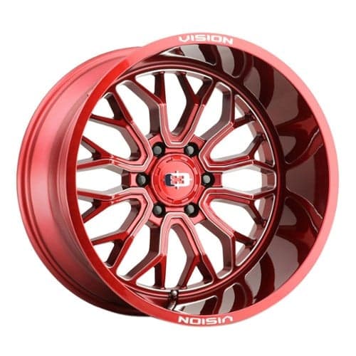 Vision 402 Riot 24x12 8x170 -51 ET 125.2 CB Red Tint Milled Spoke (402-24270RTMS-51)