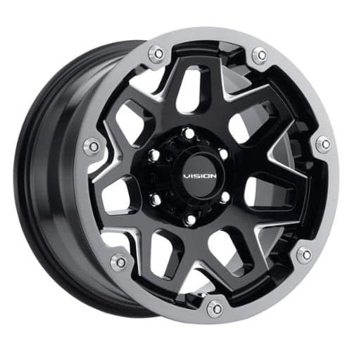 Vision Se7En 18x9 5x114.3 12 ET 83 CB Gloss Black Milled Spoke (416-8965GBMG12)