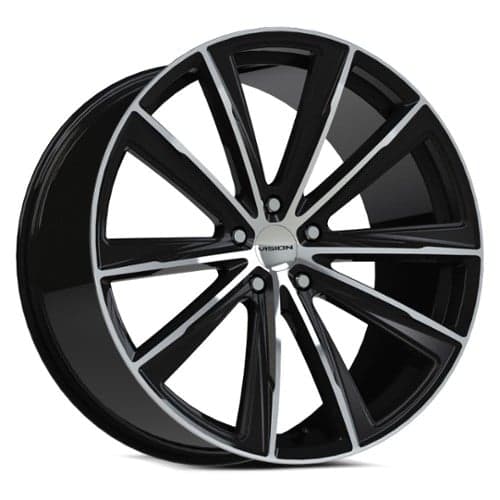 Vision 471 Splinter 18x8.5 5x120 38 ET 72.56 CB Gloss Black Machined Face (471V8812GBMF38)