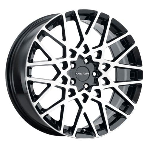 Vision 474 Recoil 17x8 5x112 38 ET 73.1 CB Gloss Black Machined Face (474-7845GBMF38)