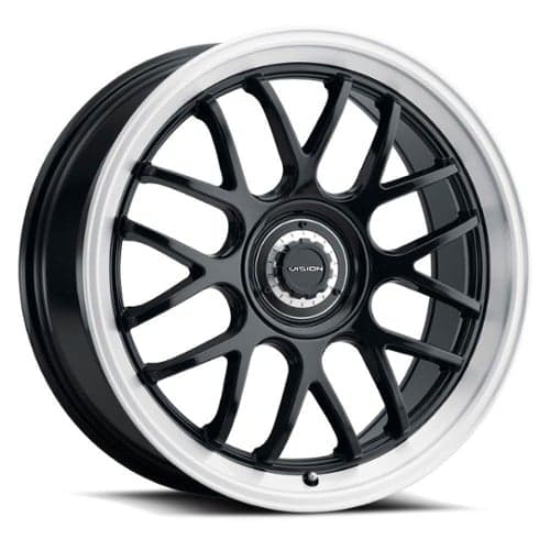 Vision 478 Alpine 16x8 5x100/5x115 38 ET 73.1 CB Gloss Black Brushed Lip (478-6813GBBRL38)