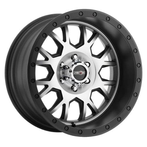 Vision GV8 Invader 17x9 5x127 12 ET 78.1 CB Matte Black Machined Face (GV8-7973MBMF12)