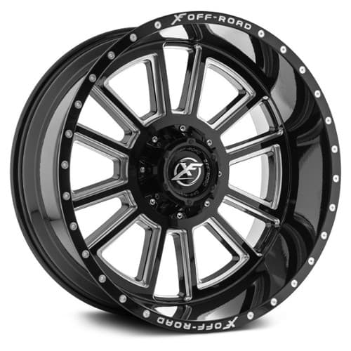 XF Off-Road XF-225 17x10 5x127/5x139.7 12 ET 87.1 CB Gloss Black Milled (XF225171051271397+12GBML)